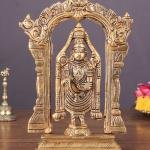 Brass Superfine Tirupati Balaji Lord Venkateshwara Idol | 6.5" Sacred Murti | 800g Premium Handcrafted Statue | Home Temple Blessing | Jaipurio